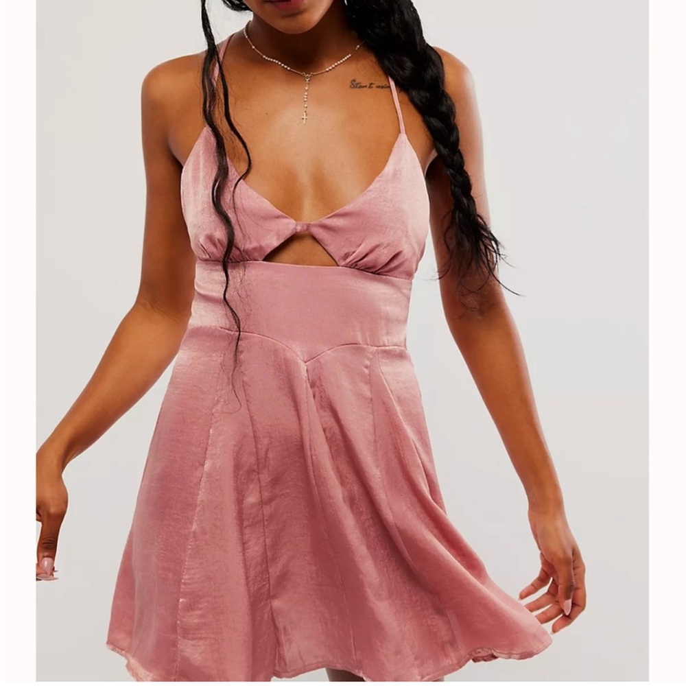 Free People Blush Pink Backless Dress